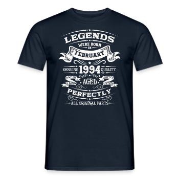 30. Geburtstag Original Februar Jahrgang 1994 - Männer T-Shirt - Navy - Vorne - AI Model Male 178 light (178cm)
