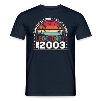 Legend June 2003 19th Birthday Gift Men - Men's T-Shirt - navy - Front - AI Model Male 178 light (178cm)