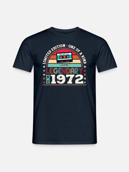 Legendär 1972 50. Geburtstag Geschenk Herren - Fun - Männer T-Shirt - Navy