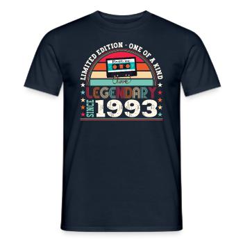 Legendary 1993 29th Birthday Gift Men - Fun - Men's T-Shirt - navy - Front - AI Model Male 178 light (178cm)