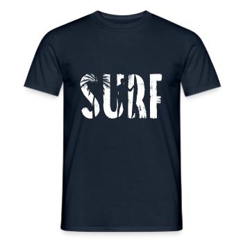 Surf surfeur surf planche de surf surf - T-shirt homme - marine - Devant - AI Model Male 178 light (178cm)