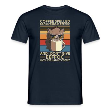 Coffee Spelled Backwards is EEFOC 02 - Männer T-Shirt - Navy - Vorne - AI Model Male 178 light (178cm)