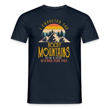 Rocky mountains - Men's T-Shirt - navy - Front - AI Model Male 178 light (178cm)