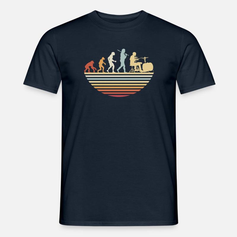 Drums Evolution - Männer T-Shirt - Navy