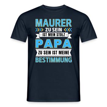 Maurer zu sein ist mein Stolz; Papa Geschenk - Männer T-Shirt - Navy - Vorne - AI Model Male 178 light (178cm)
