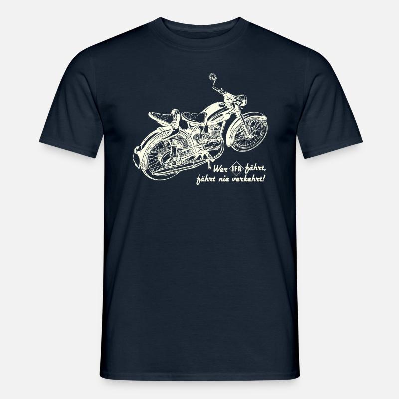RT 125 - DDR Oldtimer Motorrad Ostalgie - Männer T-Shirt - Navy