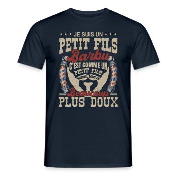 Je suis un petit fils barbu normal fans barbe - T-shirt homme - marine - Devant - AI Model Male 178 light (178cm)