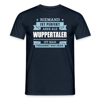 Funshirt Wuppertal - Männer T-Shirt - Navy - Vorne - AI Model Male 178 light (178cm)