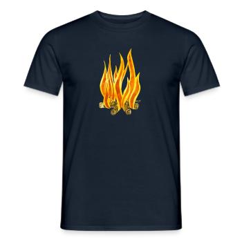 Fire - Men's T-Shirt - navy - Front - AI Model Male 178 light (178cm)