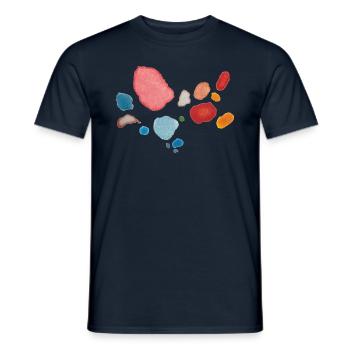 Punkte Muster - Männer T-Shirt - Navy - Vorne - AI Model Male 178 light (178cm)