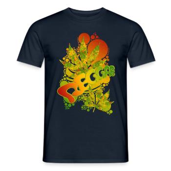 REGGAE - Männer T-Shirt - Navy - Vorne - AI Model Male 178 light (178cm)