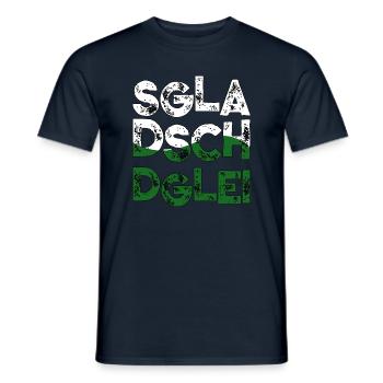 Sgladschdglei Design Sachsenflagge - Männer T-Shirt - Navy - Vorne - AI Model Male 178 light (178cm)