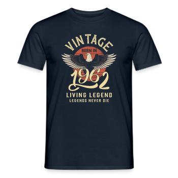 Vintage 1962 Born - Männer T-Shirt - Navy - Vorne - AI Model Male 178 light (178cm)