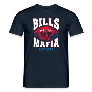Bills NY Mafia Football - Männer T-Shirt - Navy - Vorne - AI Model Male 178 light (178cm)
