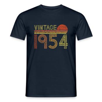 Vintage 1954 Sunset Style - Männer T-Shirt - Navy - Vorne - AI Model Male 178 light (178cm)