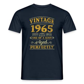 Vintage 1965 One Of A Kind - Männer T-Shirt - Navy - Vorne - AI Model Male 178 light (178cm)