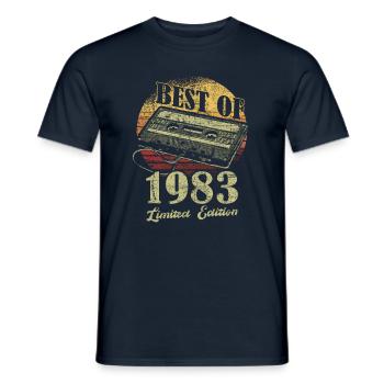 Best Of 1983 Bande de cassette rétro - T-shirt homme - marine - Devant - AI Model Male 178 light (178cm)