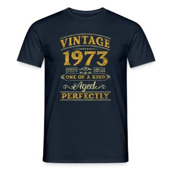 Millésime 1973 unique en son genre - T-shirt homme - marine - Devant - AI Model Male 178 light (178cm)