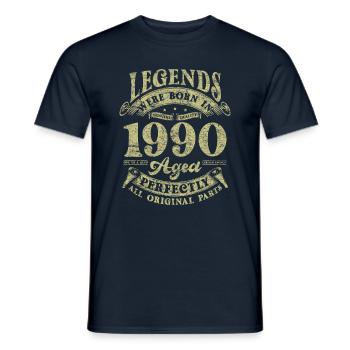 Legends Were Born In 1990 - Männer T-Shirt - Navy - Vorne - AI Model Male 178 light (178cm)