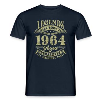 Legends were born in 1964 - Men's T-Shirt - navy - Front - AI Model Male 178 light (178cm)