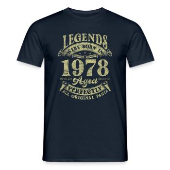 Legends Were Born In 1978 - Männer T-Shirt - Navy - Vorne - AI Model Male 178 light (178cm)
