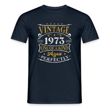 Millésime 1973 unique en son genre - T-shirt homme - marine - Devant - AI Model Male 178 light (178cm)