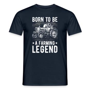 Born To Be A Farming Legend Funny Farmer Birthday - Männer T-Shirt - Navy - Vorne - AI Model Male 178 light (178cm)