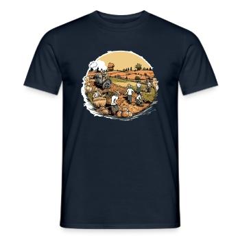 Alte Feldarbeit - Männer T-Shirt - Navy - Vorne - AI Model Male 178 light (178cm)