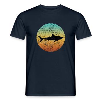 SHARK - T-shirt homme - marine - Devant - AI Model Male 178 light (178cm)