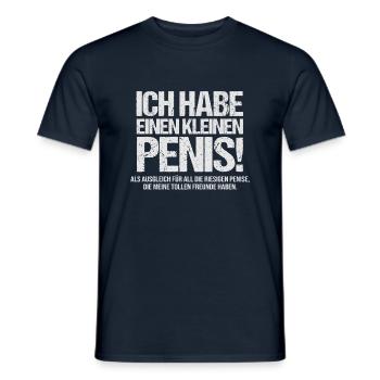 ICH HABE EINEN KLEINEN PENIS - T-shirt homme - marine - Devant - AI Model Male 178 light (178cm)
