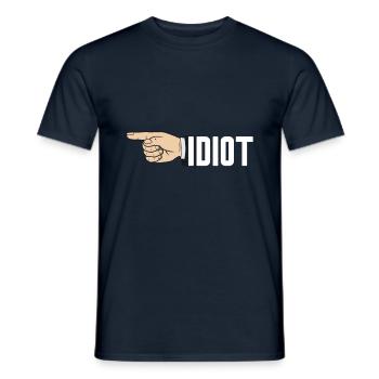 IDIOT - T-shirt homme - marine - Devant - AI Model Male 178 light (178cm)