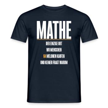 MATHE - Männer T-Shirt - Navy - Vorne - AI Model Male 178 light (178cm)