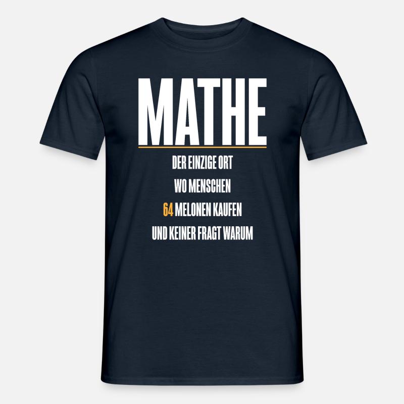 MATHE - Männer T-Shirt - Navy