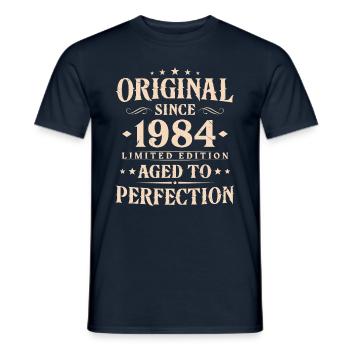 Original seit 1984 Jahrgang Geburtstag Geschenk - Männer T-Shirt - Navy - Vorne - AI Model Male 178 light (178cm)