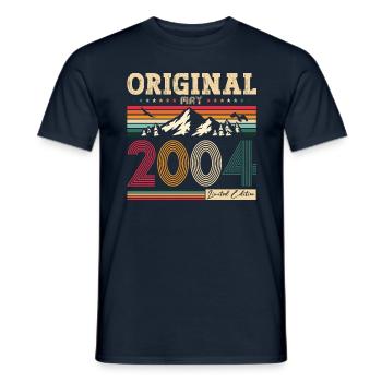 Original 2004 Jahrgang 2004 20. Geburtstag 2004 - Männer T-Shirt - Navy - Vorne - AI Model Male 178 light (178cm)
