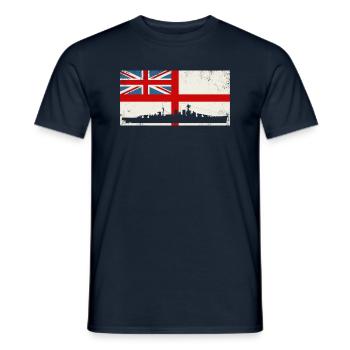HMS HOOD Marine britannique - T-shirt homme - marine - Devant - AI Model Male 178 light (178cm)