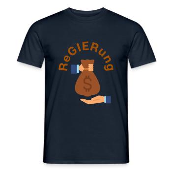 ReGIERung - Geschenk - Männer T-Shirt - Navy - Vorne - AI Model Male 178 light (178cm)