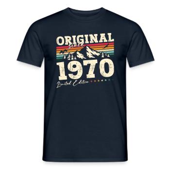 55th Birthday Legendary June 1970 Vintage 1970 - Men's T-Shirt - navy - Front - AI Model Male 178 light (178cm)