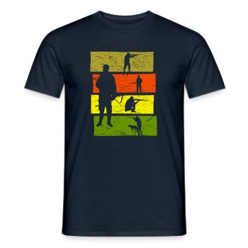 chasseur - T-shirt homme - marine - Devant - AI Model Male 178 light (178cm)