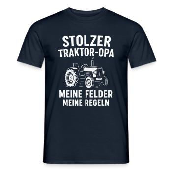 Proud Tractor Grandpa - Men's T-Shirt - navy - Front - AI Model Male 178 light (178cm)