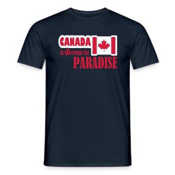 canada est allemand pour le paradis - T-shirt homme - marine - Devant - AI Model Male 178 light (178cm)