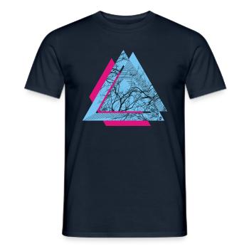 AD Triangle - Men's T-Shirt - navy - Front - AI Model Male 178 light (178cm)