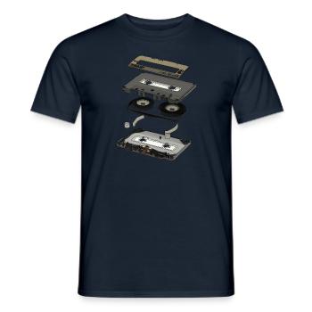 Tape Exploded comic - Men's T-Shirt - navy - Front - AI Model Male 178 light (178cm)
