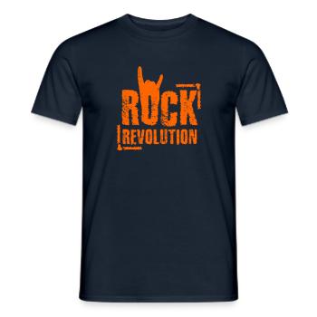 Rock - Rock Revolution - Rock Star - Music - Men's T-Shirt - navy - Front - AI Model Male 178 light (178cm)
