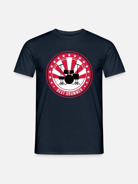 Drummer / Drums / Batterie / Schlagzeug / Batteur - T-shirt homme - marine