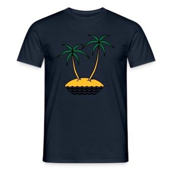 île - T-shirt homme - marine - Devant - AI Model Male 178 light (178cm)