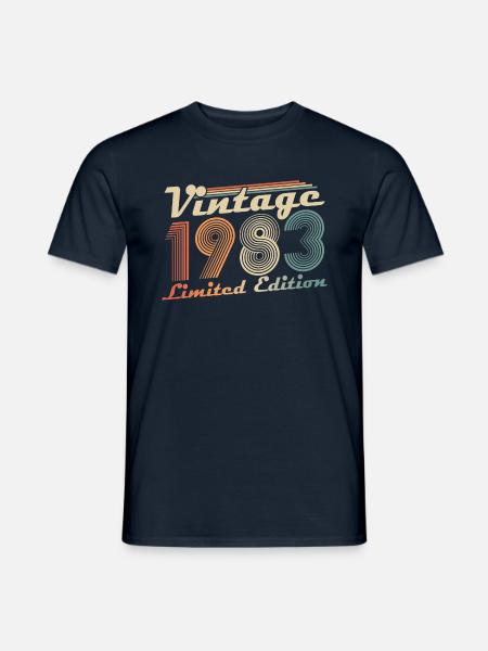 1983 vintage vintage retro cadeau d’anniversaire - T-shirt homme - marine