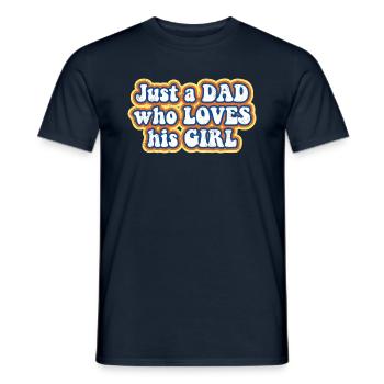 Juste un papa qui aime sa fille - T-shirt homme - marine - Devant - AI Model Male 178 light (178cm)