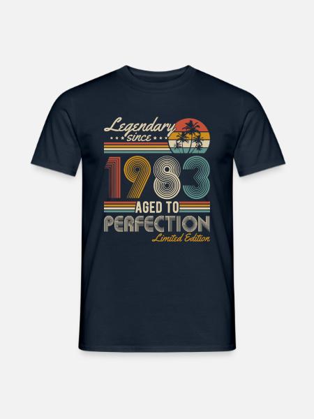 1983 Vintage Jahrgang Geburtstag Retro Geschenk - Männer T-Shirt - Navy