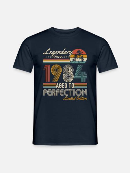 1984 Vintage Jahrgang Geburtstag Retro Geschenk - Männer T-Shirt - Navy